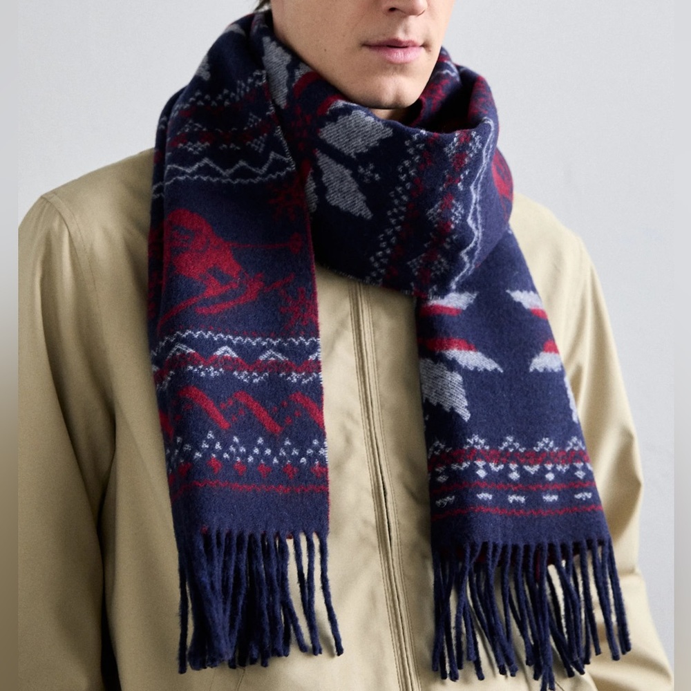 polo ralph lauren Snowflake Woven Jacquared Scarf